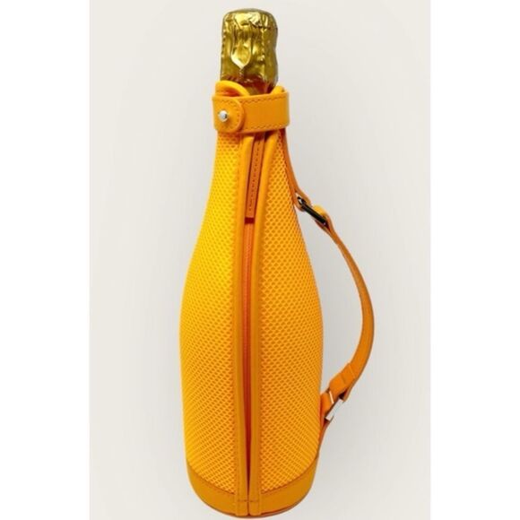 Veuve Clicquot Champagne Orange Insulated Bottle Jacket Sleeve Zip 750 ml Cozy - Picture 4 of 5